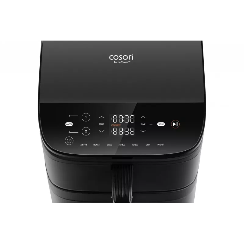 Cosori Turbo Tower Double 10,8 L eraldiseisev 2630 W kuumaõhufritüür Must