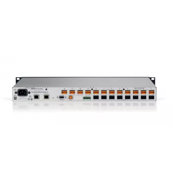 Biamp Tesira FORTÉ DAN CI, 8000 Ω, 207 Ω, must, metallik, 1U, OLED, 20–20000 Hz