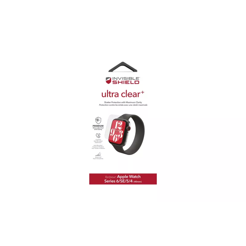ZAGG InvisibleShield Ultra Clear+ Apple Watch Series 4/5/6/SE 40mm ekraan