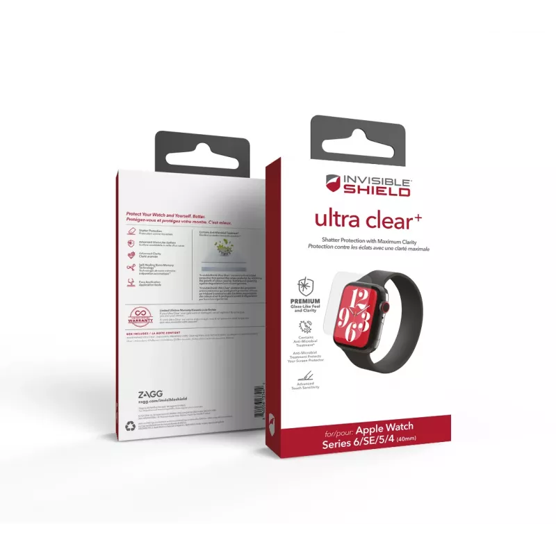 ZAGG InvisibleShield Ultra Clear+ Apple Watch Series 4/5/6/SE 40mm ekraan