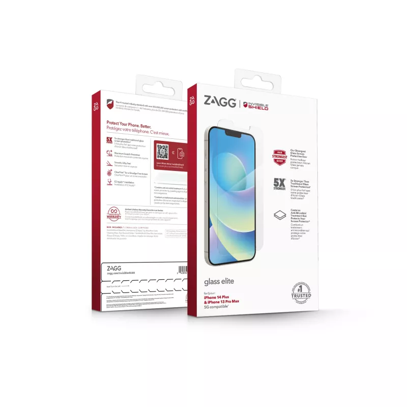 InvisibleShield Elite klaasist ekraanikaitse Apple iPhone 13 Pro Maxile, 6,7-tolline, läbipaistev