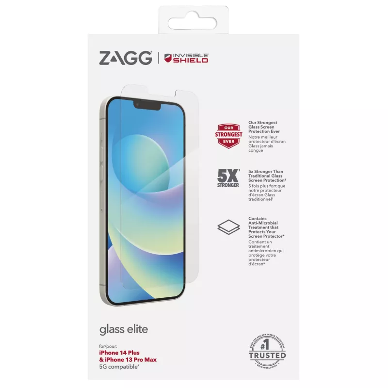 InvisibleShield Elite klaasist ekraanikaitse Apple iPhone 13 Pro Maxile, 6,7-tolline, läbipaistev