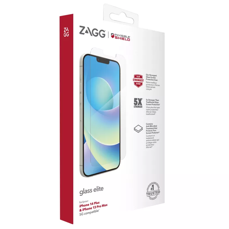 InvisibleShield Elite klaasist ekraanikaitse Apple iPhone 13 Pro Maxile, 6,7-tolline, läbipaistev