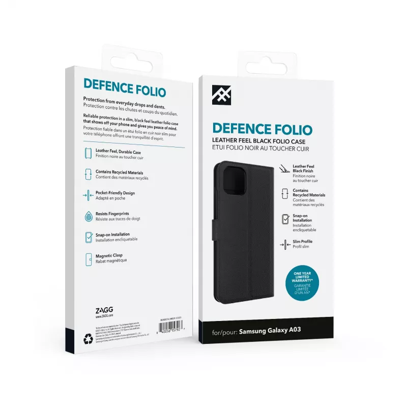 IFROGZ Defence Folio mobiiltelefoni ümbris 16,5 cm (6,5 inch) Must