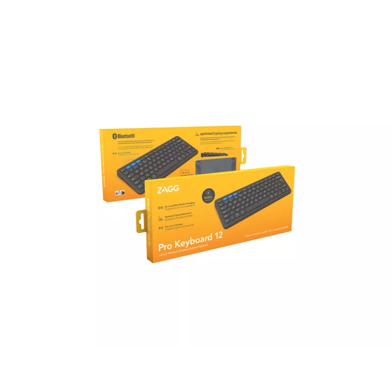 ZAGG Pro 12 klaviatuur Universaalne Bluetooth QWERTY Põhjamaade must