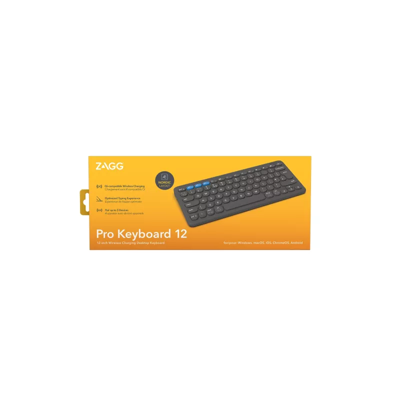 ZAGG Pro 12 klaviatuur Universaalne Bluetooth QWERTY Põhjamaade must