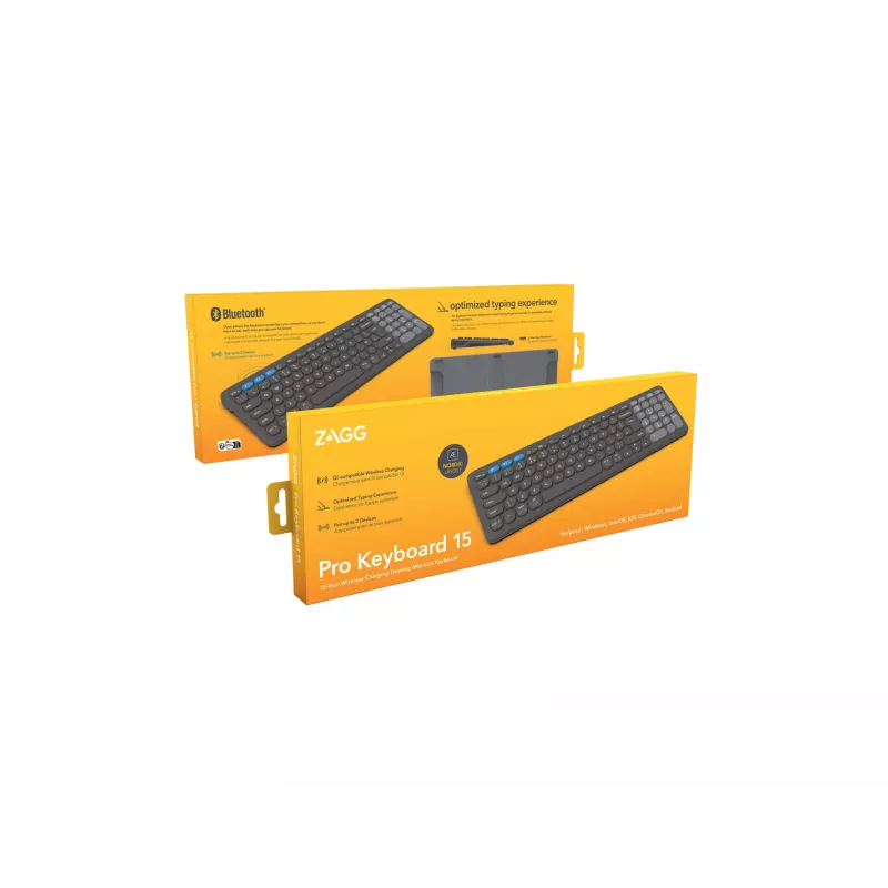 ZAGG Pro 15 klaviatuur Universal Bluetooth QWERTY Nordic Must