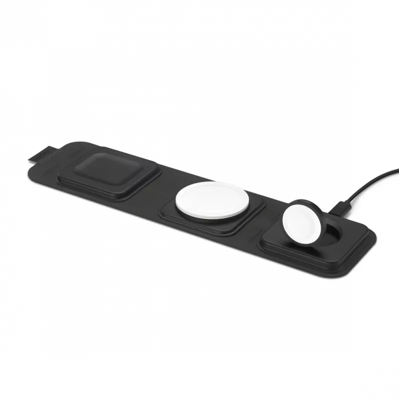 mophie 3-in-1 reisilaadija koos MagSafe'iga (2023), Sisetingimustesse, USB, Juhtmevaba laadimine, Must