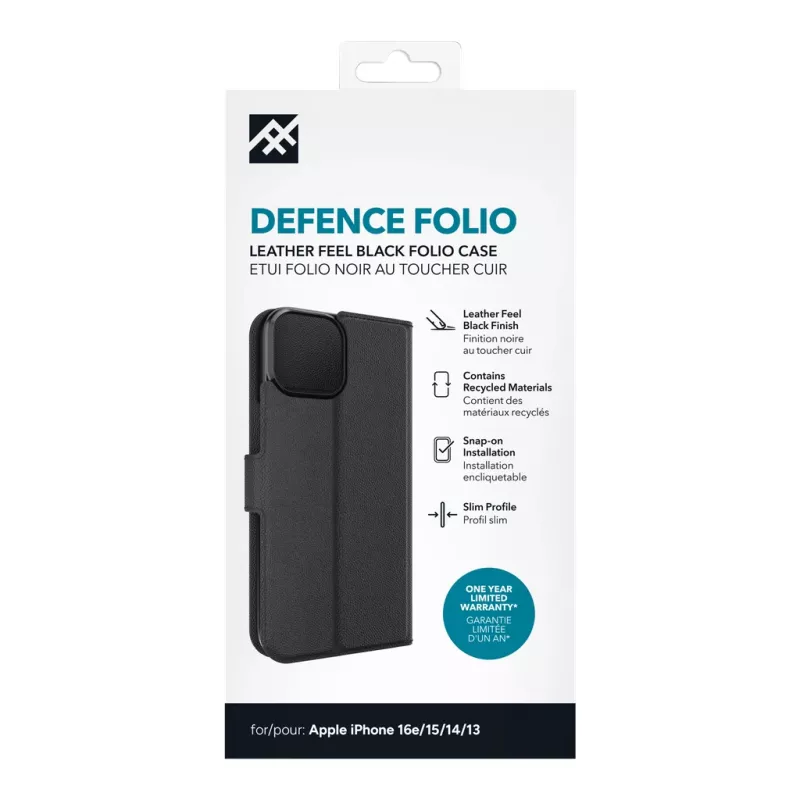 IFROGZ Defence Folio mobiiltelefoni ümbris 15.5 cm (6.1 tolli) Must