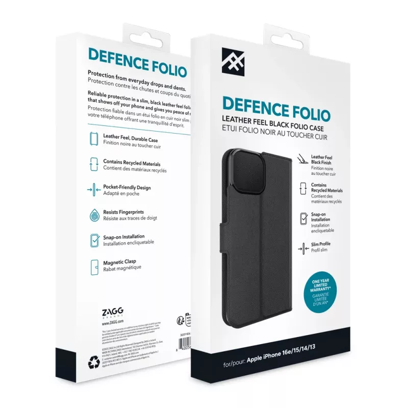 IFROGZ Defence Folio mobiiltelefoni ümbris 15.5 cm (6.1 tolli) Must
