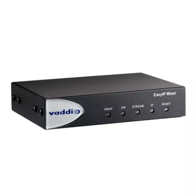 Vaddio EasyIP Mixer, 1920 x 1080 pikslit, 60 kaadrit sekundis, 20 - 20000 Hz, 0,02%, Must, CE, FCC, TAA