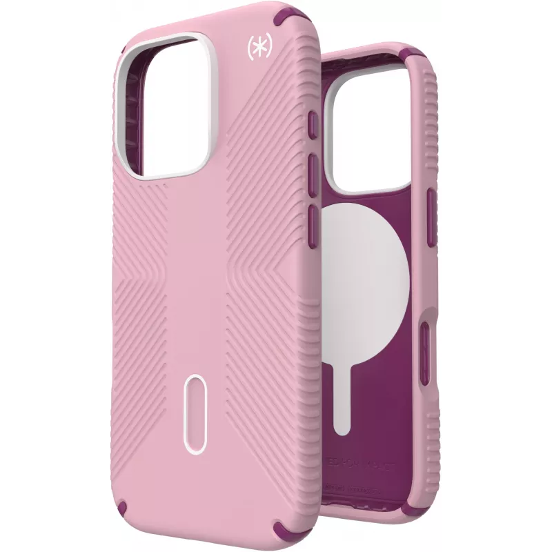 Speck Presidio2 Grip + ClickLock Apple iPhone 16 Pro Wednesday Pink - Microbaniga