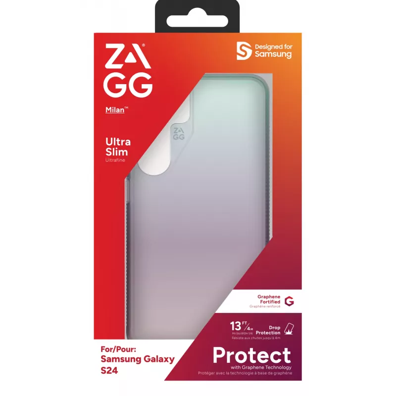 ZAGG Milan Galaxy S24 Iridescent, Cover, Samsung, Galaxy S24, 15.8 cm (6.2 tolli), Roheline, Roosa