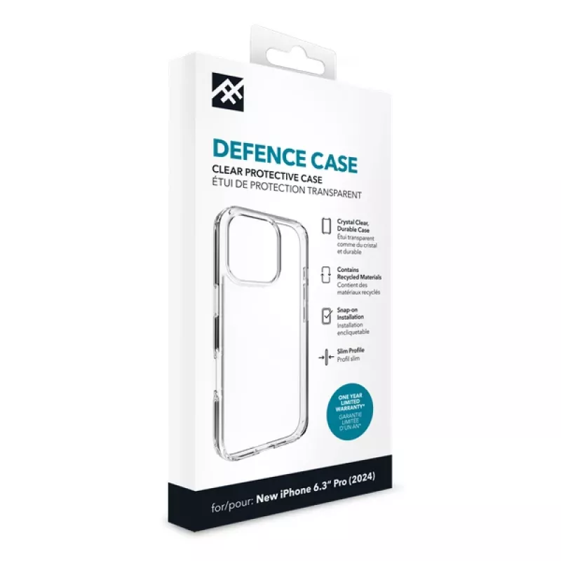 IFROGZ IF Defence Case Apple iPhone 16 Pro Clear INTL, ümbris, Apple, iPhone 16 Pro, 16 cm (6.3 tolli), läbipaistev