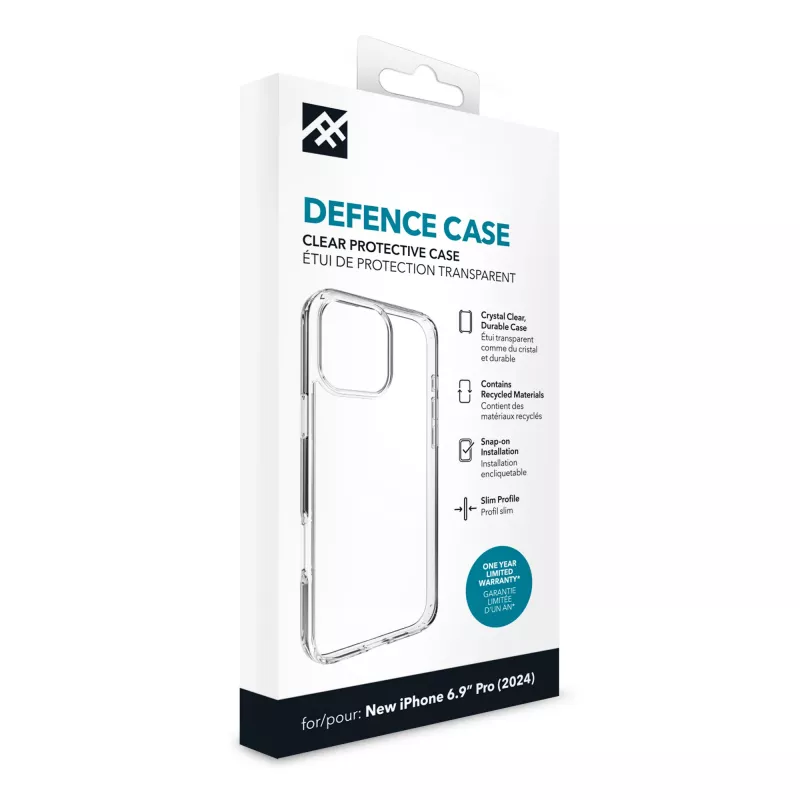 IFROGZ IF Defence Case Apple iPhone 16 Pro Max Clear INTL, kaitseümbris, Apple, iPhone 16 Pro Max, 17.5 cm (6.9 tolli), läbipaistev
