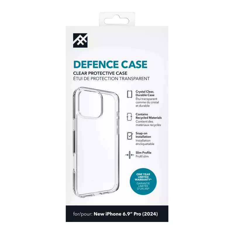 IFROGZ IF Defence Case Apple iPhone 16 Pro Max Clear INTL, kaitseümbris, Apple, iPhone 16 Pro Max, 17.5 cm (6.9 tolli), läbipaistev