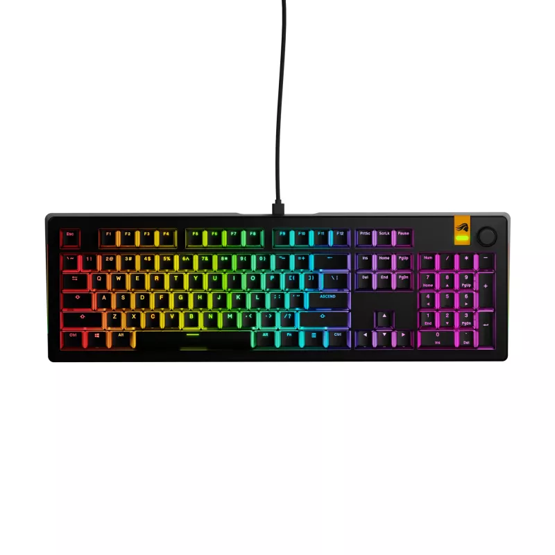 Glorious Gaming GMMK 3 HE 100% Eelmonteeritud Juhtmega Must - US, Juhtmega, USB, Mehaaniline, QWERTY, RGB LED, Must