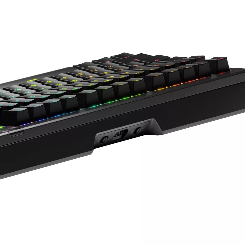 Glorious Gaming GMMK 3 PRO 75% Prebuilt Wireless Must - US, Wired & Wireless, USB + RF Wireless + Bluetooth, Mechanical, QWERTY, RGB LED, Must