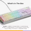 Glorious Gaming GMMK 3 100% täissuuruses eelehitatud juhtmega valge - US, juhtmega, USB, mehaaniline, QWERTY, RGB LED, valge