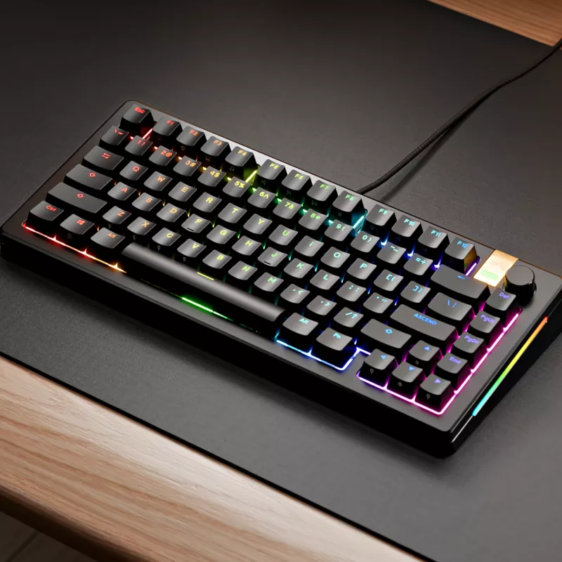 Glorious Gaming GMMK 3 HE 75% eelmonteeritud juhtmega must – FR, juhtmega, USB, mehaaniline, AZERTY, RGB LED, must