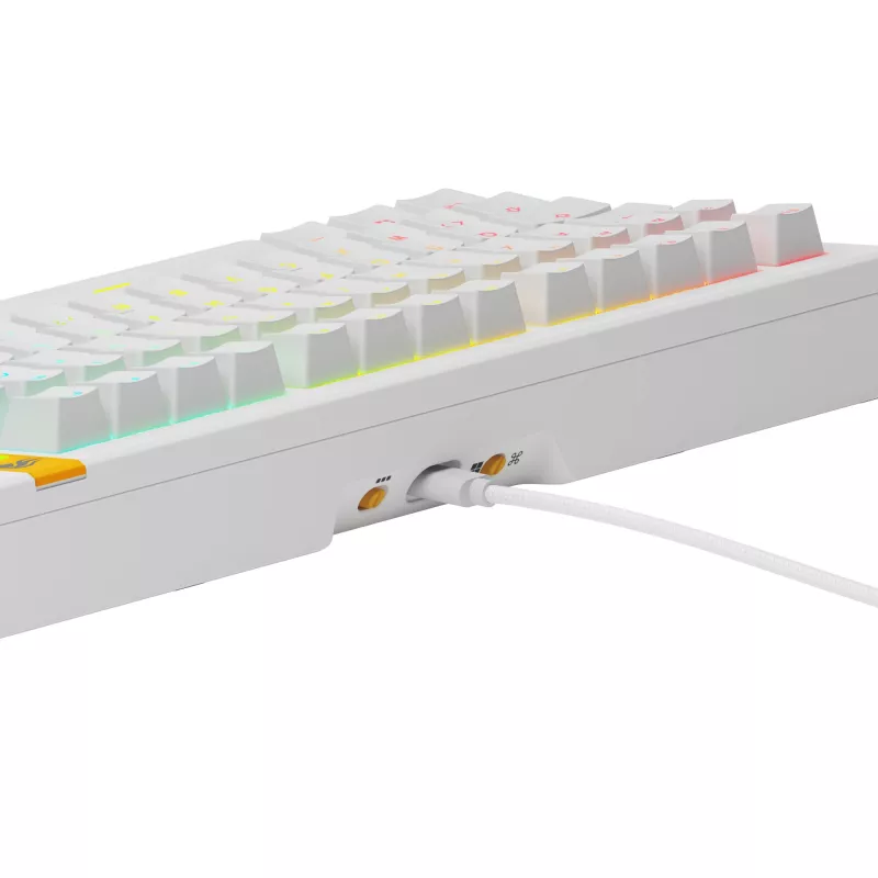 Glorious Gaming GMMK 3 HE 75% Eelvalmistatud Juhtmega Valge - FR, Juhtmega, USB, Mehaaniline, AZERTY, RGB LED, Valge