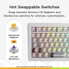 Glorious Gaming GMMK 3 HE 75% Eelvalmistatud Juhtmega Valge - FR, Juhtmega, USB, Mehaaniline, AZERTY, RGB LED, Valge