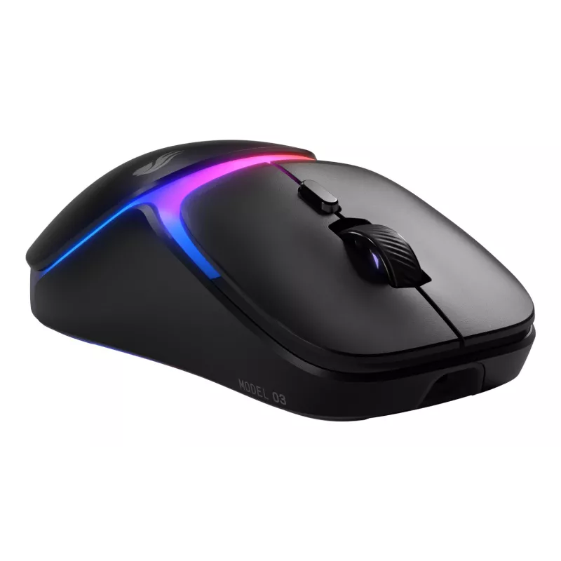 Glorious Gaming Model O3 Wireless juhtmevaba mänguhiir – InfinitePlay vahetatava aku süsteem, 8k pollimissagedus, 130M klõpsu optilised lülitid, ülikerge 66g, 30K DPI optiline andur, RGB – must