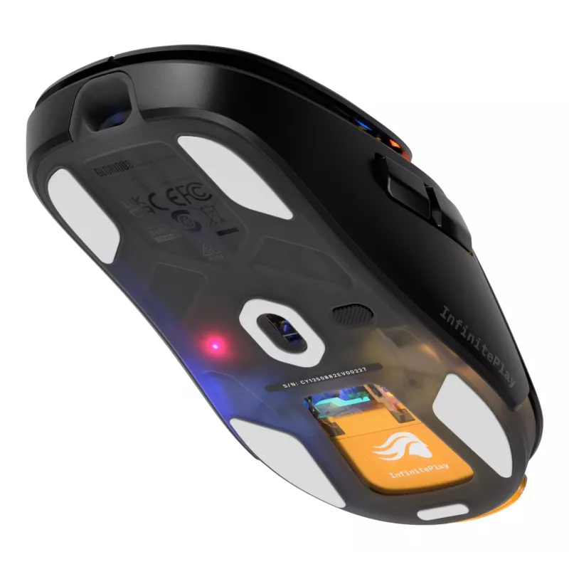 Glorious Gaming Model O3 Wireless juhtmevaba mänguhiir – InfinitePlay vahetatava aku süsteem, 8k pollimissagedus, 130M klõpsu optilised lülitid, ülikerge 66g, 30K DPI optiline andur, RGB – must