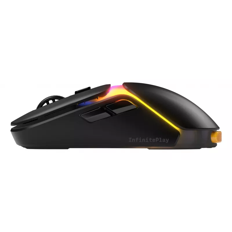 Glorious Gaming Model O3 Wireless juhtmevaba mänguhiir – InfinitePlay vahetatava aku süsteem, 8k pollimissagedus, 130M klõpsu optilised lülitid, ülikerge 66g, 30K DPI optiline andur, RGB – must