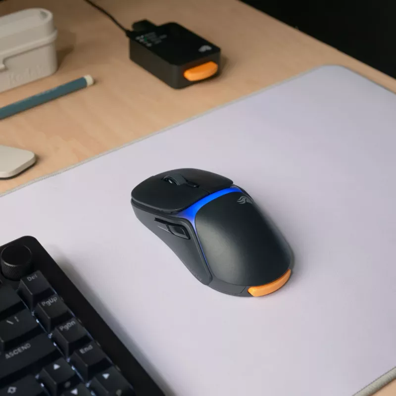 Glorious Gaming Model O3 Wireless juhtmevaba mänguhiir – InfinitePlay vahetatava aku süsteem, 8k pollimissagedus, 130M klõpsu optilised lülitid, ülikerge 66g, 30K DPI optiline andur, RGB – must