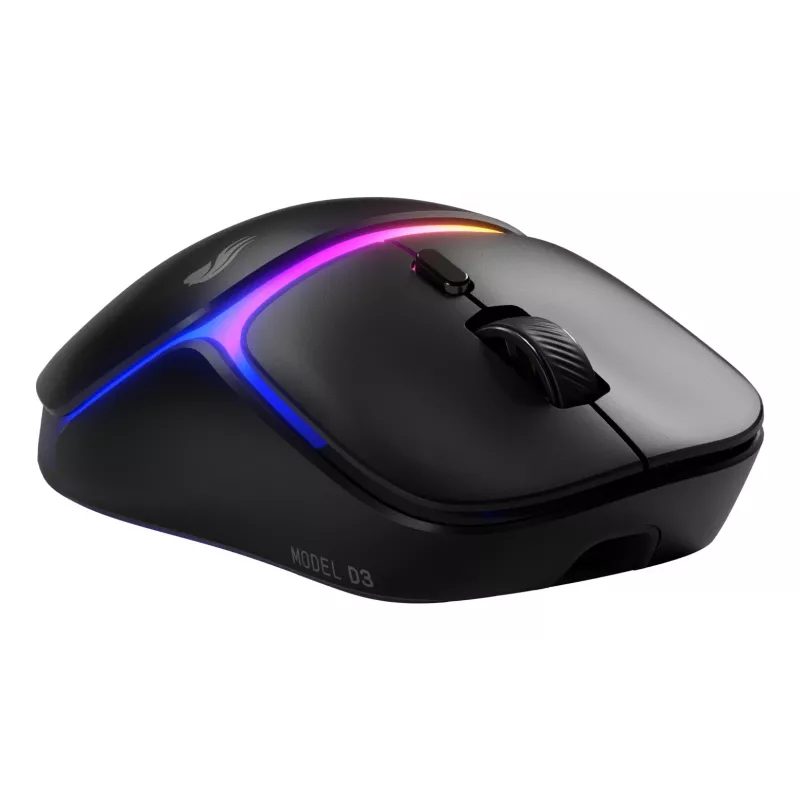 Glorious Gaming Model D3 Wireless Gaming hiir - InfinitePlay vahetatava akuga süsteem, 8k pollimissagedus, 130M klõpsu optilised lülitid, ultralight 69g, 30K DPI optiline sensor, RGB - must
