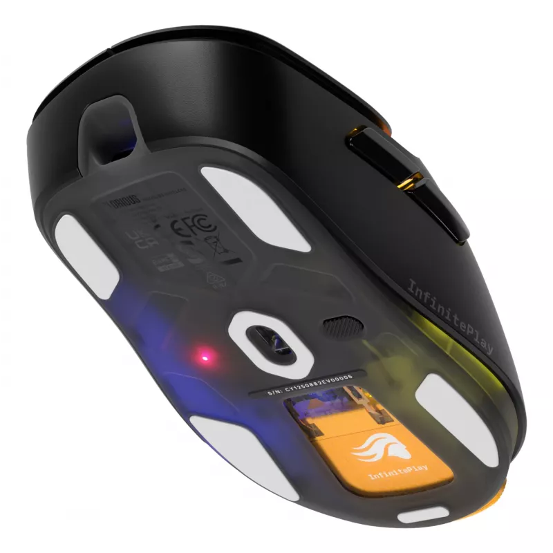 Glorious Gaming Model D3 Wireless Gaming hiir - InfinitePlay vahetatava akuga süsteem, 8k pollimissagedus, 130M klõpsu optilised lülitid, ultralight 69g, 30K DPI optiline sensor, RGB - must
