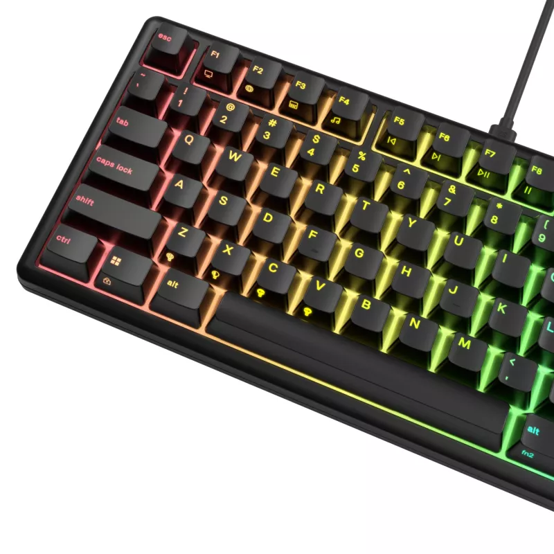 Glorious Gaming GMBK 75% klaviatuur USB QWERTY USA inglise Must