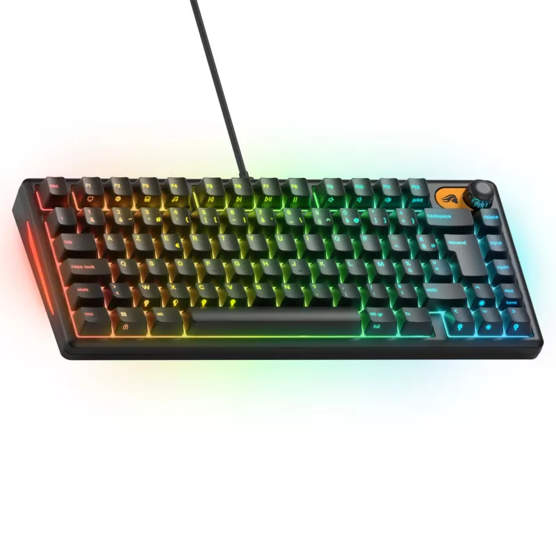 Glorious Gaming GMBK 75% klaviatuur USB AZERTY Prantsuse Must