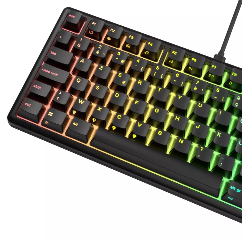 Glorious Gaming GMBK 75% klaviatuur USB AZERTY Prantsuse Must