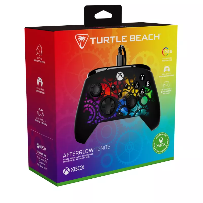 Turtle Beach Afterglow Ignite juhtmega RGB mängupult, kohandatav RGB-valgustus, ümberprogrammeeritavad nupud