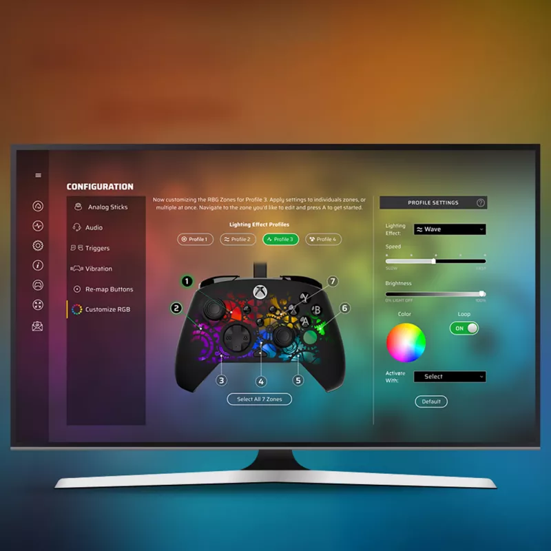 Turtle Beach Afterglow Ignite juhtmega RGB mängupult, kohandatav RGB-valgustus, ümberprogrammeeritavad nupud