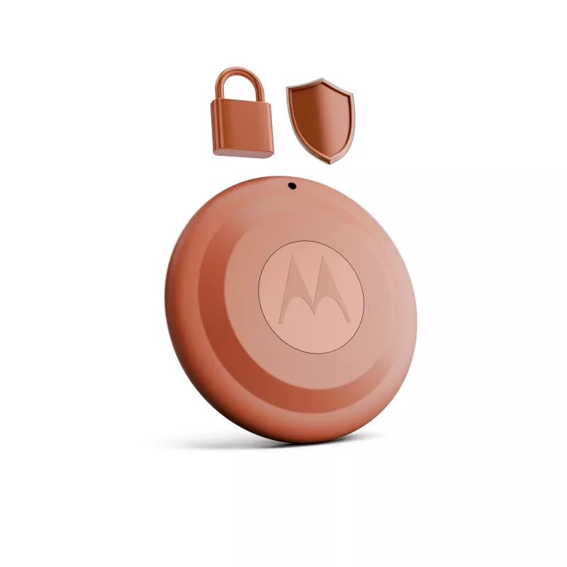 Finder Motorola moto tag 2 — universaalne jälgija, oranž, CR2032 aku, kuni 14400 h, 7,4 g, Ø 31,9 mm, 8 mm