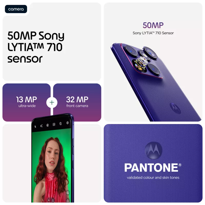 Motorola edge 70 fusion 17,2 cm (6,78 tolli) Dual SIM Android 16.0 5G USB USB-C 12 GB 256 GB 7000 mAh violetne