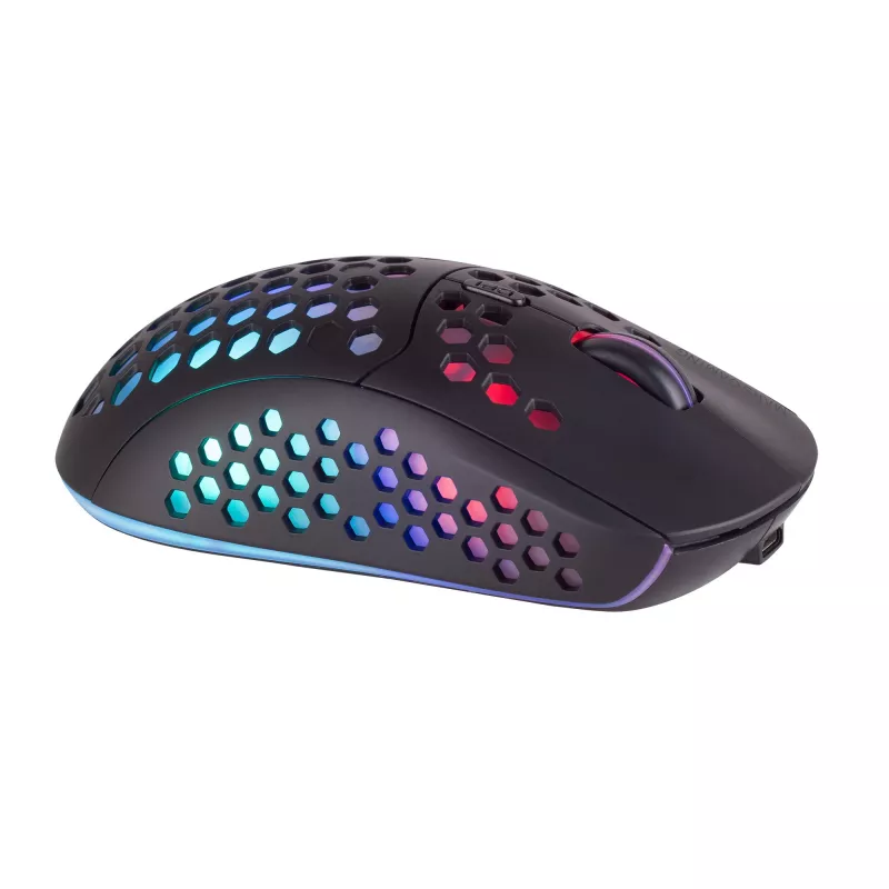 Mars Gaming MMW3, juhtmevaba mängurihiir, RGB Flow, ülikerge 79 g, 3200 DPI, must