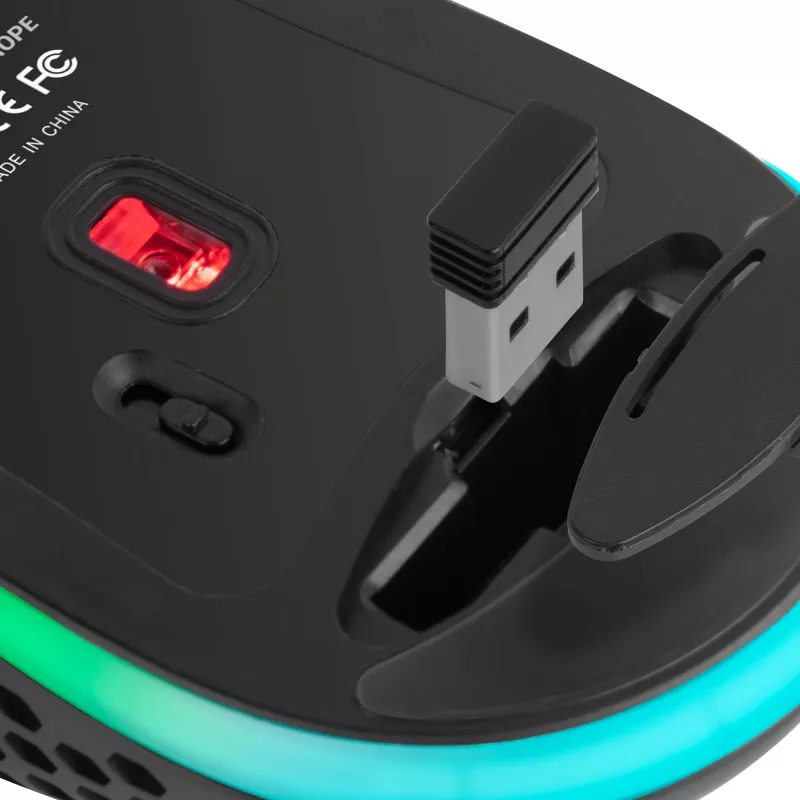 Mars Gaming MMW3, juhtmevaba mängurihiir, RGB Flow, ülikerge 79 g, 3200 DPI, must