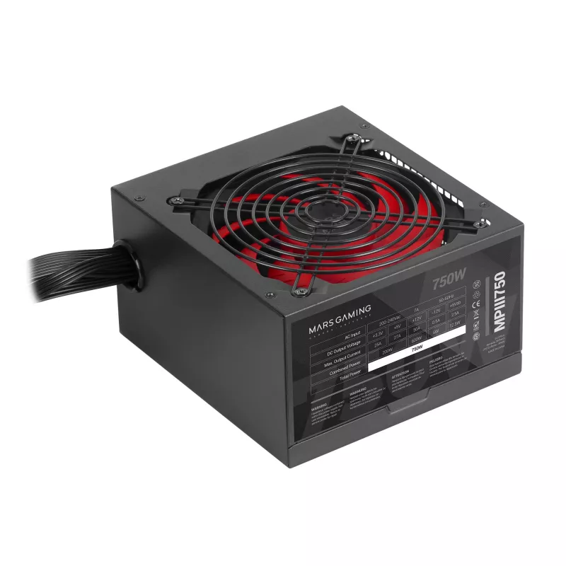 Mars Gaming MPIII750 PC toiteplokk 750W ATX 85% efektiivsus 5-aastane garantii