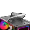 Mars Gaming MC-ART Must ATX Gaming PC Case Double Drawable Tempered Glass ARGB 12 Modes 12cm Fan