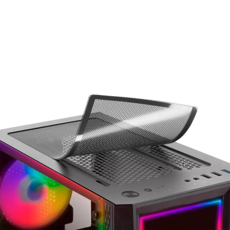 Mars Gaming MC-ART Must ATX Gaming PC Case Double Drawable Tempered Glass ARGB 12 Modes 12cm Fan