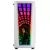 Mars Gaming MC-ART Valge ATX Gaming PC Case Double Drawable Tempered Glass ARGB 12 Modes 12cm Fan