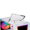 Mars Gaming MC-ART Valge ATX Gaming PC Case Double Drawable Tempered Glass ARGB 12 Modes 12cm Fan