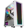 Mars Gaming MC-ART Valge ATX Gaming PC Case Double Drawable Tempered Glass ARGB 12 Modes 12cm Fan