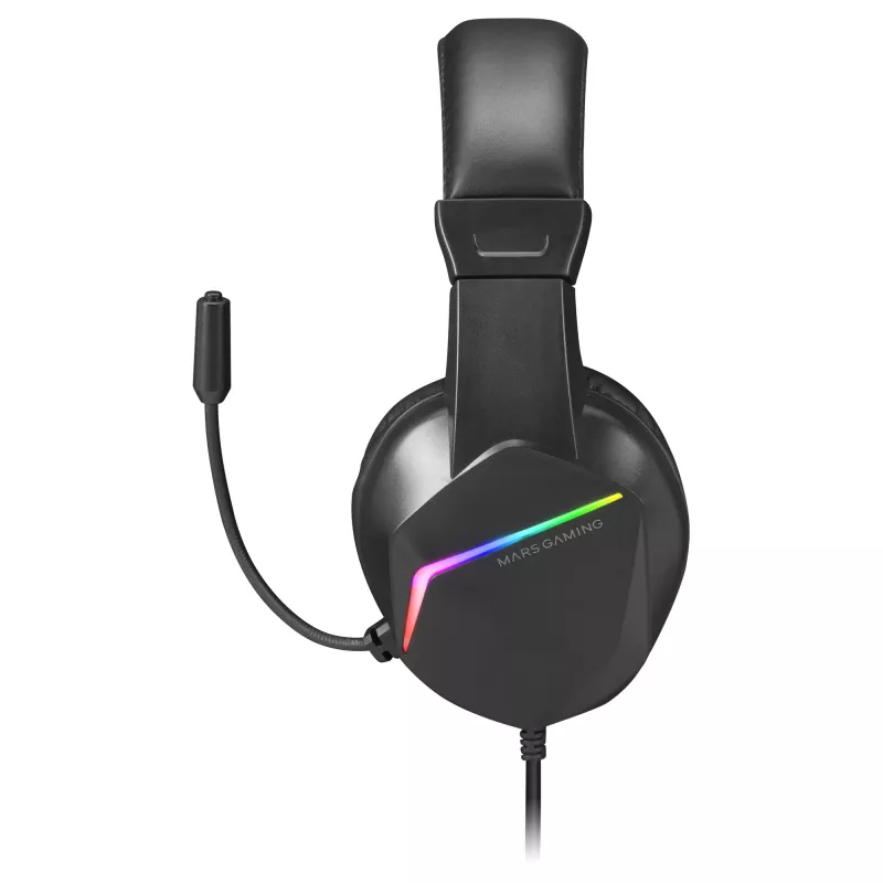 Mars Gaming MH122 Must, FRGB Over Ear mängupeakomplekt mikrofoniga, HiFi heli, mürasummutus, ülikerge, PS4 PS5 Xbox Switch tahvelarvuti Windows Mac
