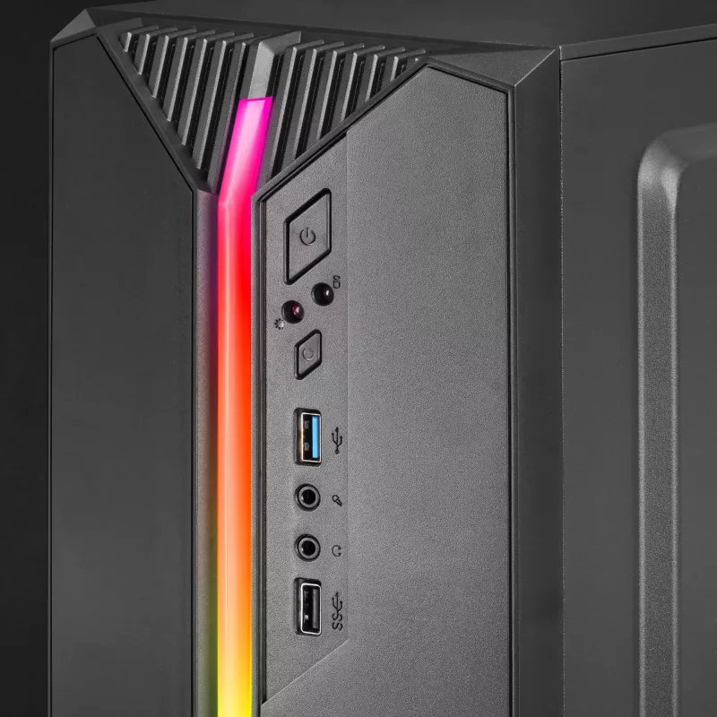 Mars Gaming MC-S1 Must Kompaktne Mikro-ATX Mänguri Arvutikorpus ARGB Valgustus 12 Režiimi FRGB Ventilaator Täispikkuses Külgaken
