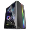 Mars Gaming MC-S1 Must Kompaktne Mikro-ATX Mänguri Arvutikorpus ARGB Valgustus 12 Režiimi FRGB Ventilaator Täispikkuses Külgaken